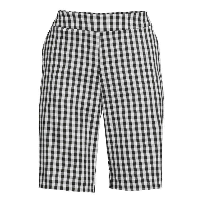 Time and Tru Women s Pull On Bermuda Shorts Walmart
