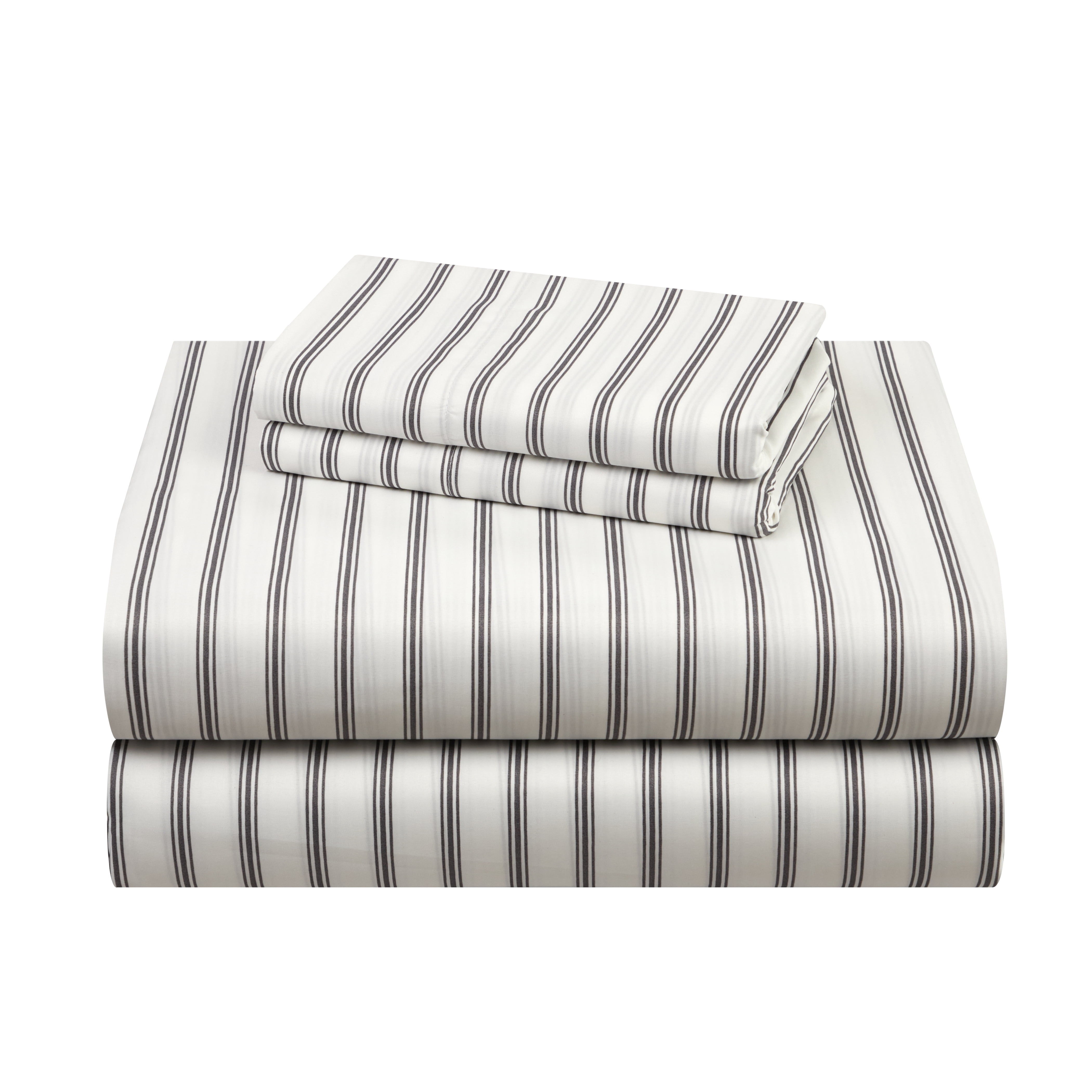Sharper Image 9-Piece Grey Down Alternative Pintuck Bed-in-a-Bag Set, King