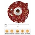 thumbnail image 6 of 13 Inch Round Placemats Set of 4, Christmas Red Non Slip Heat Insulation PP Table Mats, Xmas Winter Snowflakes New Year Holiday Washable Place Mats for Kitchen Dining Party Table Decor, 6 of 7