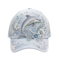 thumbnail image 3 of jiaxiM Raised Ocean Creatures Embroidery Baseball Cap Man Woman Soft Cotton Adjustable Hat for Daily Walking Shopping Travel Outdoor Sports Casual Street Matching Outfits, 3 of 9