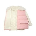 thumbnail image 3 of Girls Winter Puffer Vests Zipper Puffy Quilted Vests Trendy Sleeveless Quilted Jackets with Faux Fur Collar Pink, 9 Years, 3 of 7