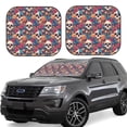 thumbnail image 6 of Kdxio colorful Skull rose Print 2-Piece Sun Shade Front Windshield - Foldable Car Front Window Sunshades for Most Sedans SUV Truck, 6 of 6