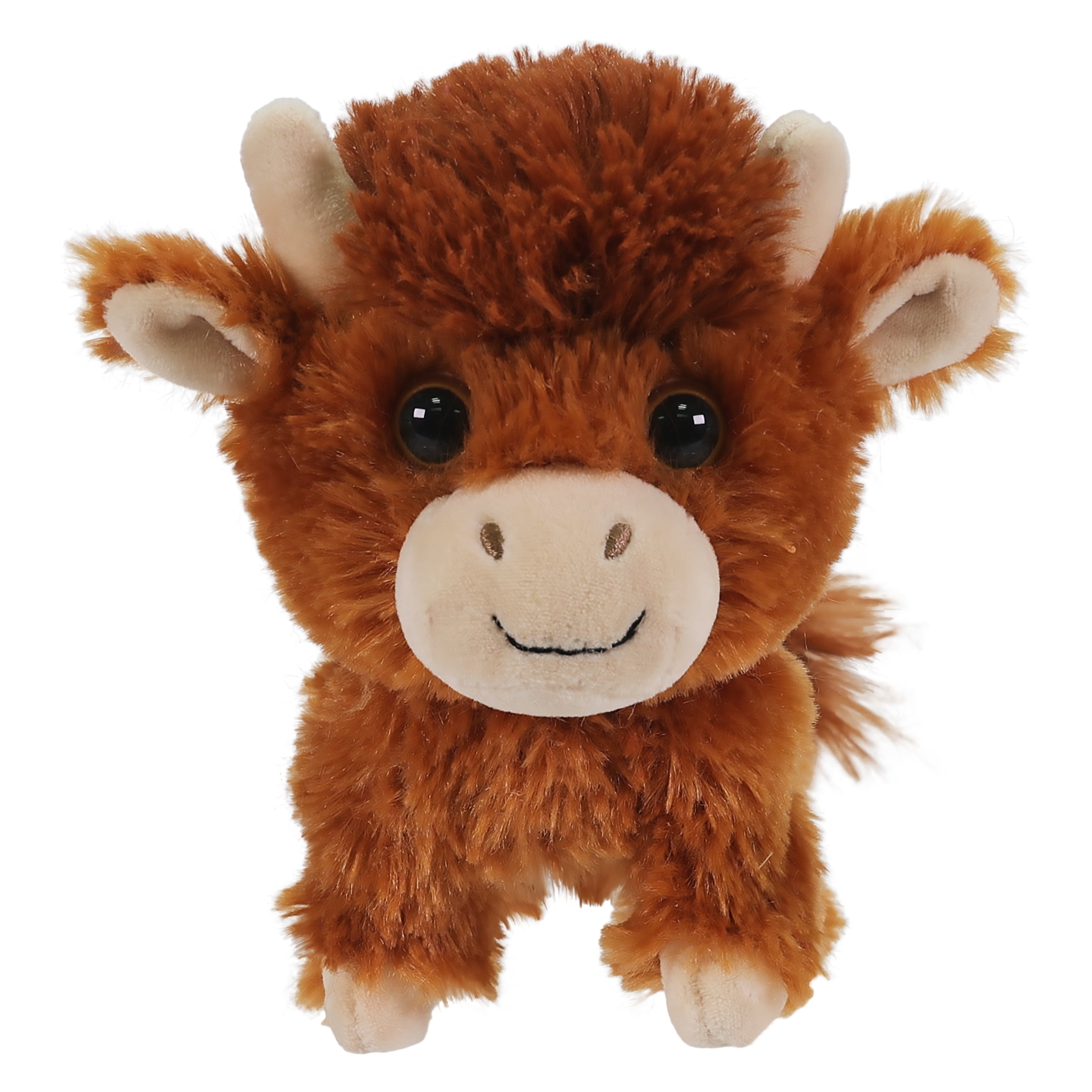 Kid Connection-Mini Walking Pet Brown Highland Cow 6inches