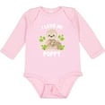 thumbnail image 3 of Inktastic Cute Sloth I Love My Poppy with Green Leaves Boys or Girls Long Sleeve Baby Bodysuit, 3 of 5