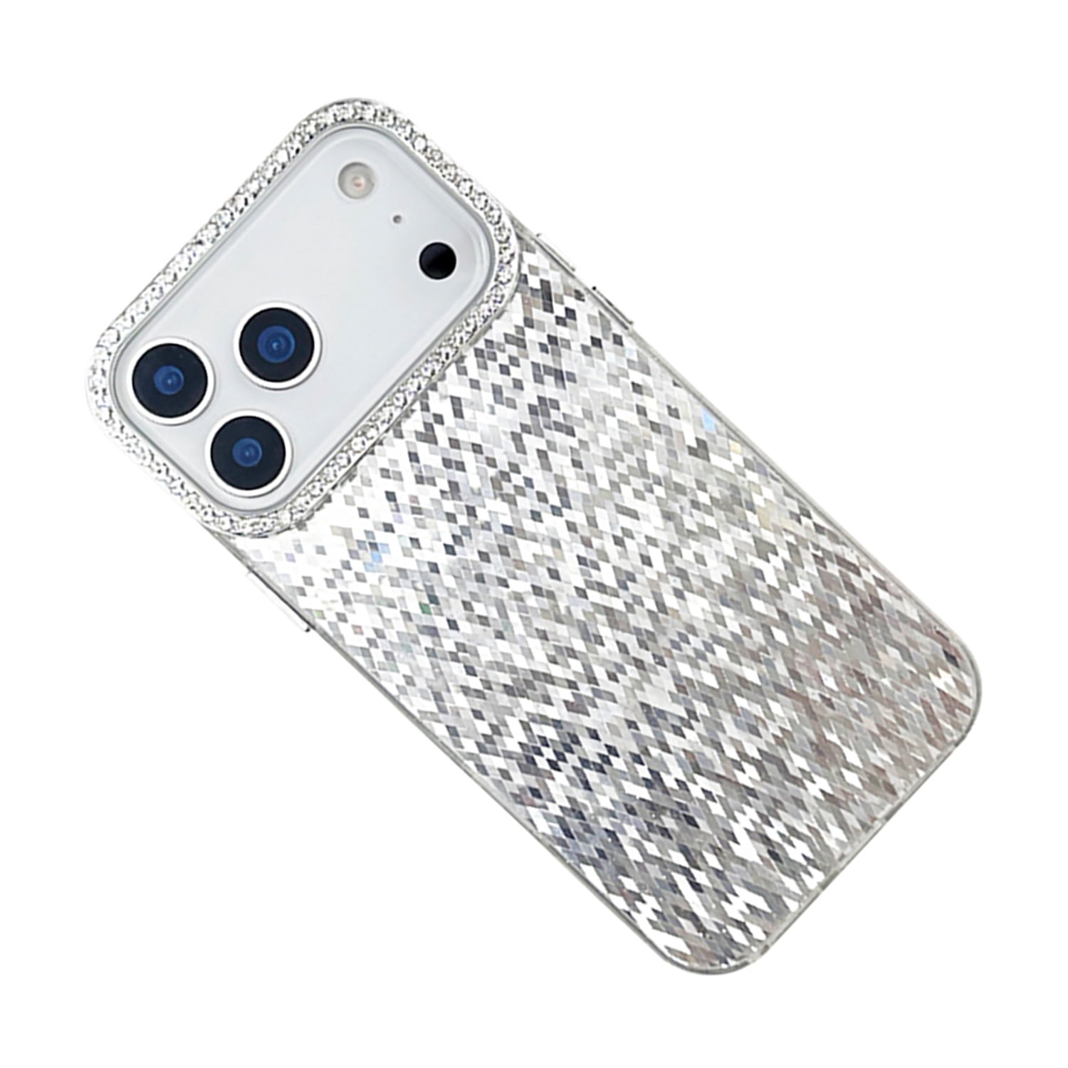 Blush Shine Glam Case for iPhone 17 Pro Max - White