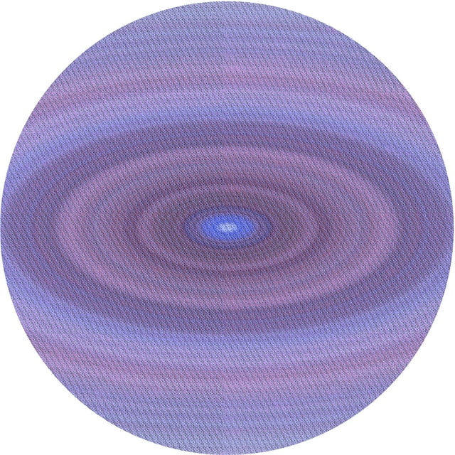 Ahgly Company Tapis d'Intérieur Rond Lavable en Machine Mimosa Violet Transitionnel, 7 Pieds Rond