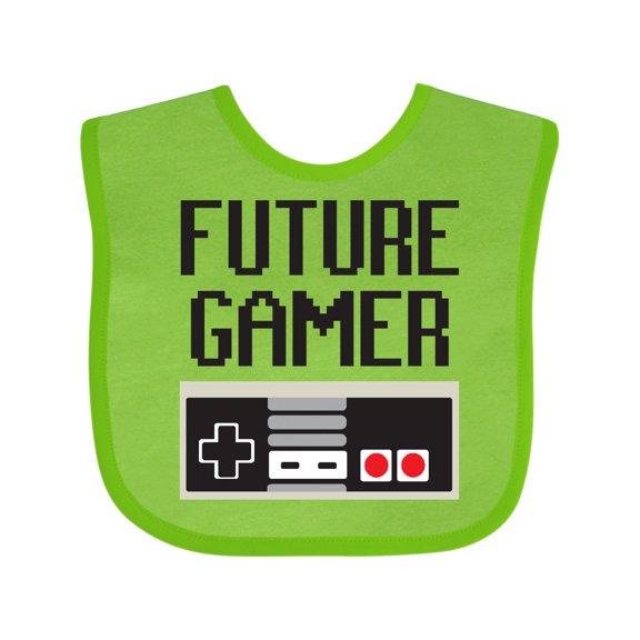 Inktastic Future Gamer Boys or Girls Baby Bib