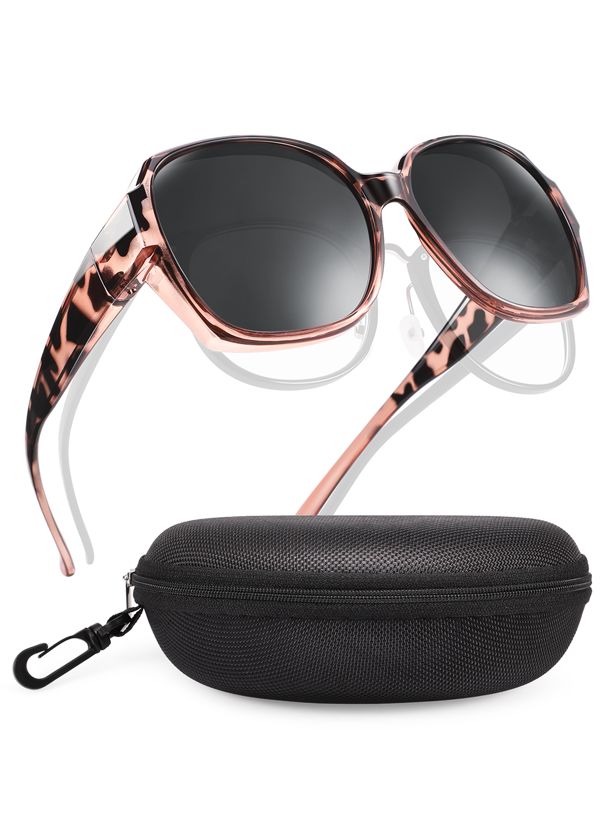 TINHAO Oversized Square Fit Over Polarized Sunglasses photo 1