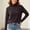 Coffee, variant on Womens Cowl Neck Long Sleeve Tops Soft Stretchy Pullover Shirts Casual Loose Fit Fall Solid Basic Tees