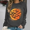 thumbnail image 5 of Craaazy Halloween Sweatshirt for Women Crewneck Pullover Tops Long Sleeve Cute Ghost Graphic T-Shirt Halloween Pumpkin Shirts Gifts For Women, 5 of 6