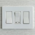 thumbnail image 2 of Maxxima 3 Gang Decorative Screwless Wall Plate, White (10 Pack), 2 of 5