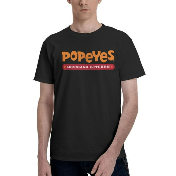 Popeyes Logo Men'S Basic Short Sleeve T-Shirt Vogue Black Small