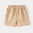 thumbnail image 5 of HCNTES Toddler Baby Boy Outfit Sets Kid Summer Clothes Short Sleeve T-shirt Elastic Waist Shorts 2 Piece Short Set Summer Pjs For 2t 3t 4t 5t 6t 7t 8t Children(G-Beige,3-4 Years), 5 of 5