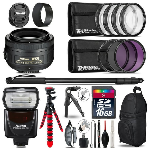 Nikon AFS 35mm 1.8 SB-700 AF Speedlight UV-CPL-FLD - 16GB Accessory Kit (International Version)