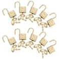thumbnail image 4 of KAKOWELY 10Pcs Alloy Padlocks Suitcase Small Locks Simple Notebook Safety Locks (Golden),1.18"X0.67"X0.28", 4 of 5