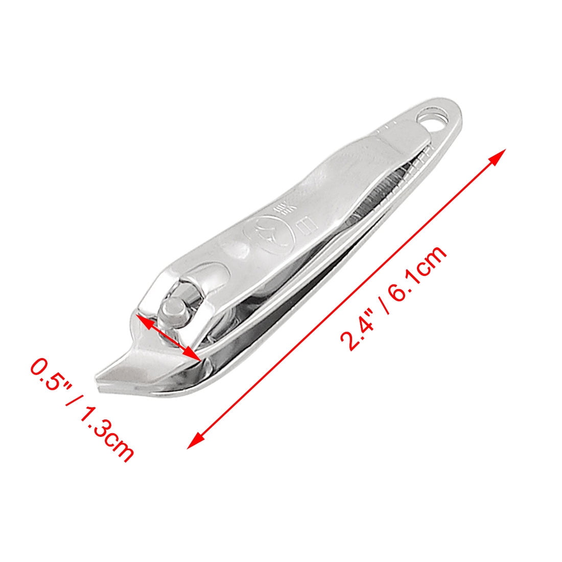 Unique Bargains Pointed Nail Trimmers Stainless Steel Slanted Toenail Cutters