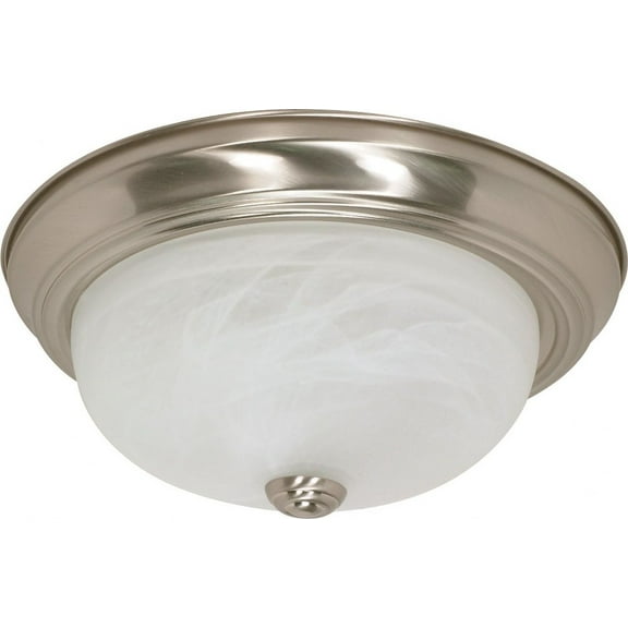 60/6001-Nuvo Lighting-2 Light Flush Mount-13.25 Inches Wide by 5.38 Inches High-Brushed Nickel Finish