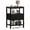 Black, variant on EDX Wall-Mounted Bedside Table, Built-in Outlet with USB/Type-C Ports and Adjustable Drawer, 3-Tier Storage Shelf with Fabric Drawer for Bedroom Space Saving, White