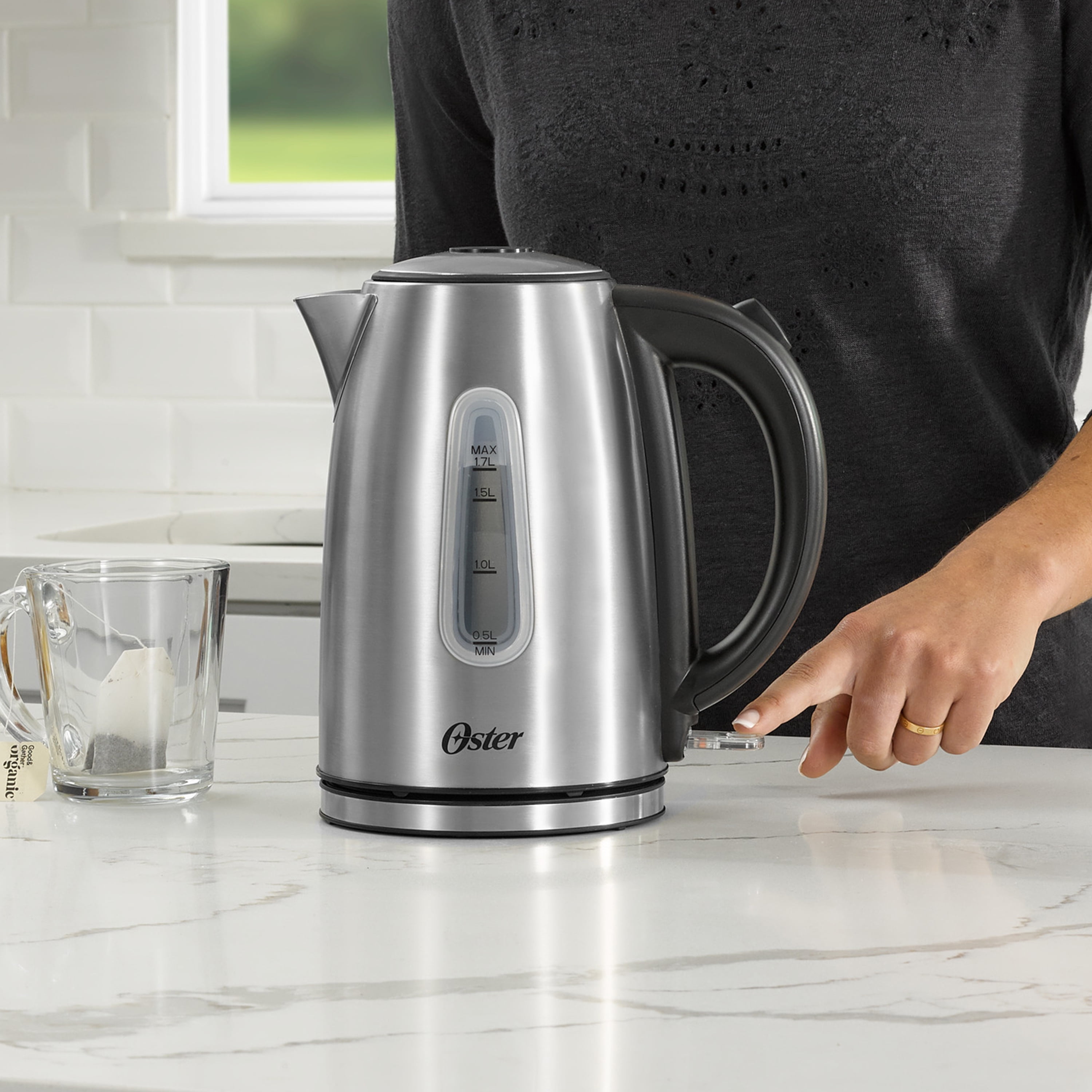Oster Electric Kettle, Stainless Steel, 1.7-L, 1 Count