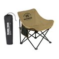 thumbnail image 3 of Taburete de silla de campamento plegable Portable silla plegable de servicio pesado con bolsa de transporte con bolsillo lateral para el patio trasero Caqui, 3 of 8