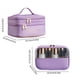thumbnail image 3 of Neceser de viaje de gran capacidad | Organizador de cosméticos acolchado con múltiples compartimentos | Estuche portátil resistente al agua para mujer y hombre | Disponible en rosa, blanco, morado y, 3 of 7