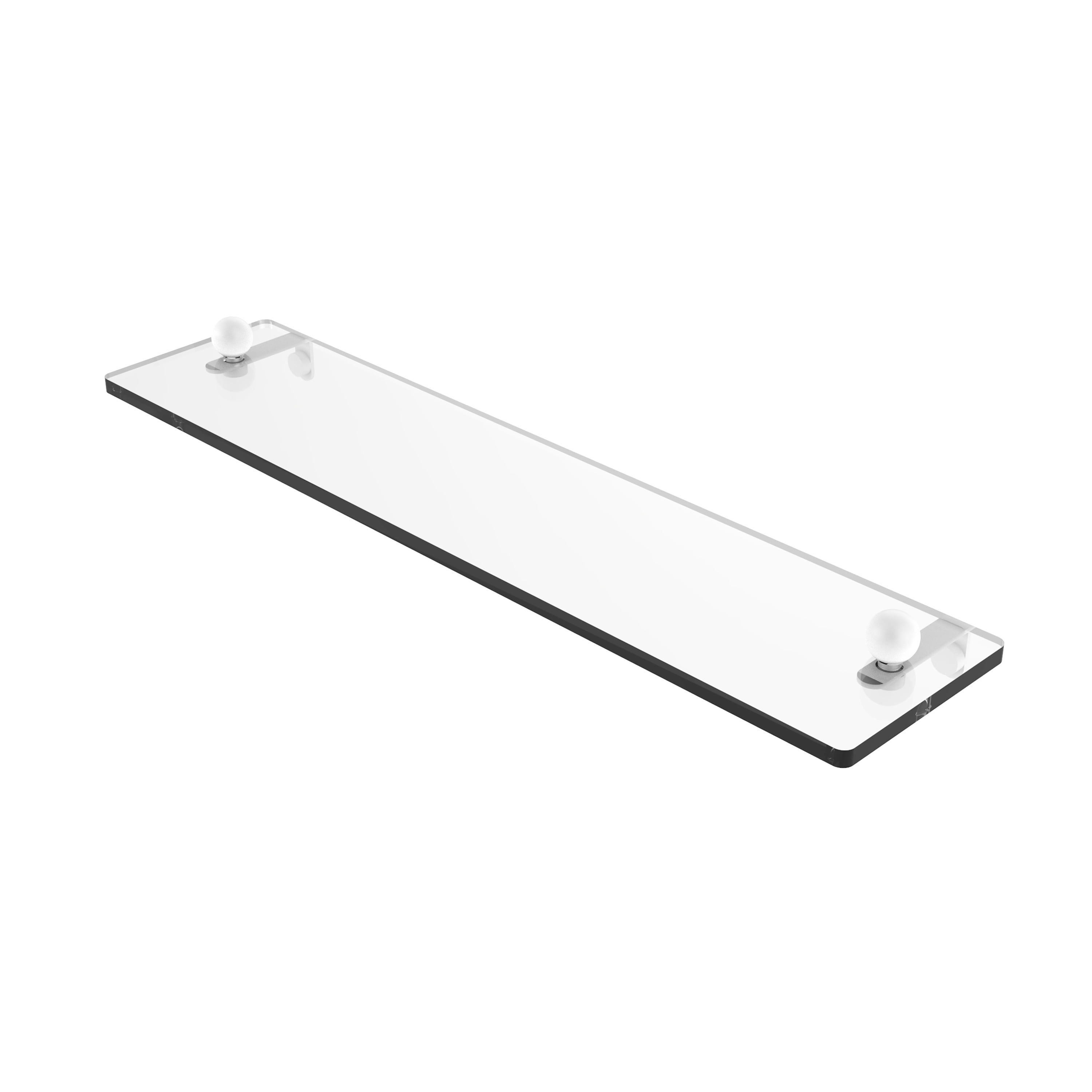 22 Inch Glass Vanity Shelf with Beveled Edges