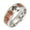 Life Tree, variant on Unisex Stainless Steel Ring Wood Inlay Tree Of Life Cross Skull Freemason Design Half Circle Gift Travel Bonus