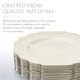 thumbnail image 5 of Disposable Plastic Plates Set | 20 Dinner Plates | for Upscale Wedding and Dining (Baroque - Ivory/Silver), 5 of 8