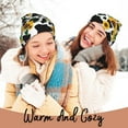 thumbnail image 4 of Lsque Cute Cow Print Sunflower D Pattern Knitted Beanie, Unisex Winter Hat, Knit Hat Winter Beanies Thick Fisherman Beanies Cuffed Plain Skull Caps, 4 of 6