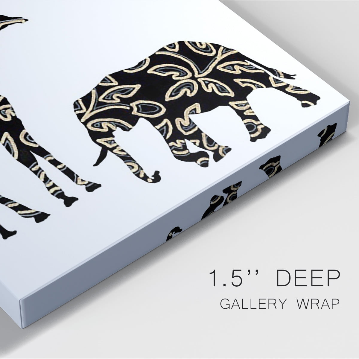 Ornamental Safari Animals III Premium Gallery Wrapped Canvas - Ready to Hang