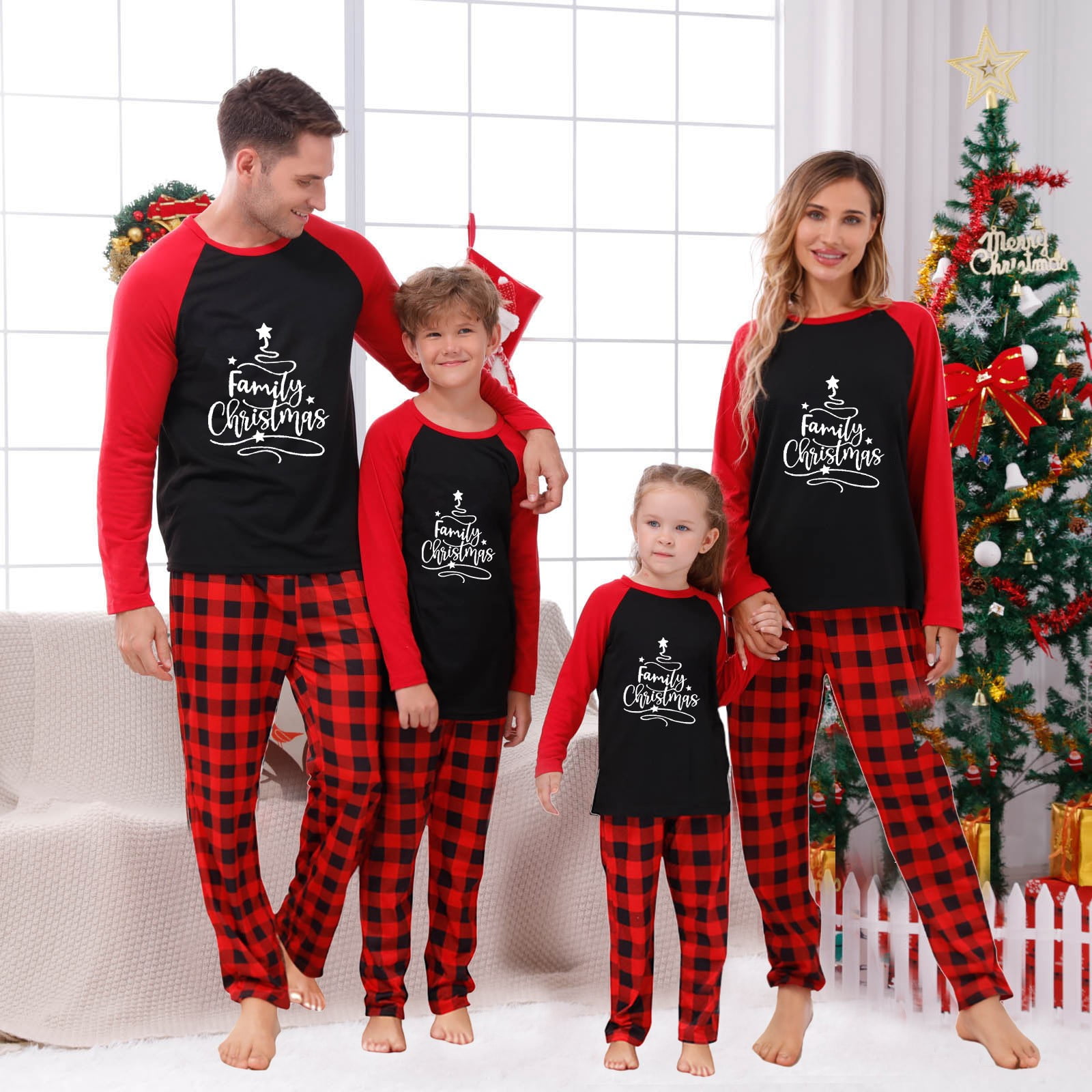 Yuyuzo Christmas Pajamas for Family Holiday Pjs Matching Sets