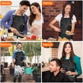 thumbnail image 4 of Black Gothic Moon Mountain Pattern Apron-Garden Aprons for Women with Pockets-Cotton Linen Waterproof Kitchen Cooking Gardening Aprons Adjustable for Kitchen,Cooking,BBQ and Salon 33x27 Inch, 4 of 7