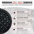 thumbnail image 6 of Gourmia Dual Pour Belgian Waffle Maker, Easy Pour Spout, 5 Shade Settings, Black, 6 of 11