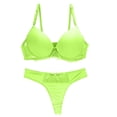 thumbnail image 2 of ALLLIST Bras for Women Lace Plus Size Wirefree Bra And Panty Set Plian Soft Nylon Green T-Shirt Ladies Bras Size 85D, 2 of 3