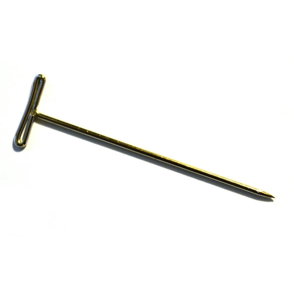 Eisco Labs Nickel Plated Dissection T-Pins, 2" Length, 9/16" Head, Pack of 100