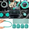 thumbnail image 4 of chalian -47 Pcs Car Seat Cover Full Set Car Accessories for Front Rear Seat Fluffy Steering Wheel Cover Belt Automotive Floor Mats Air Conditioner Decoration Strip(Mint), 4 of 13