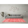 thumbnail image 3 of Ahgly Company Indoor Square Medallion Red Traditional Area Rugs, 6' Square, 3 of 4