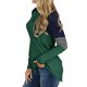thumbnail image 5 of Pntutb Moda Mujer Cuello Redondo Manga Larga Estampado Patchwork Casual Camiseta Blusa Pntutb Pntutb-2092, 5 of 6