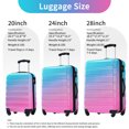 thumbnail image 4 of MODERNLUXE 3PCS ABS Hardside Luggage Set,Gradient Color Expandable Suitcase with Spinner Wheels and TSA Lock, 20/24/28 Inch,Blue and Red, 4 of 8