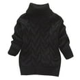 thumbnail image 2 of Bnwani Toddler Sweater New Fall Knitted Turtleneck Solid Sweater Black, 2 of 6
