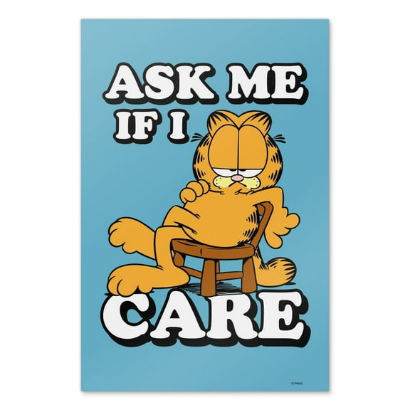 Garfield Ask Me If I Care Wall Art Picture Paper Poster Décor Home Decoration