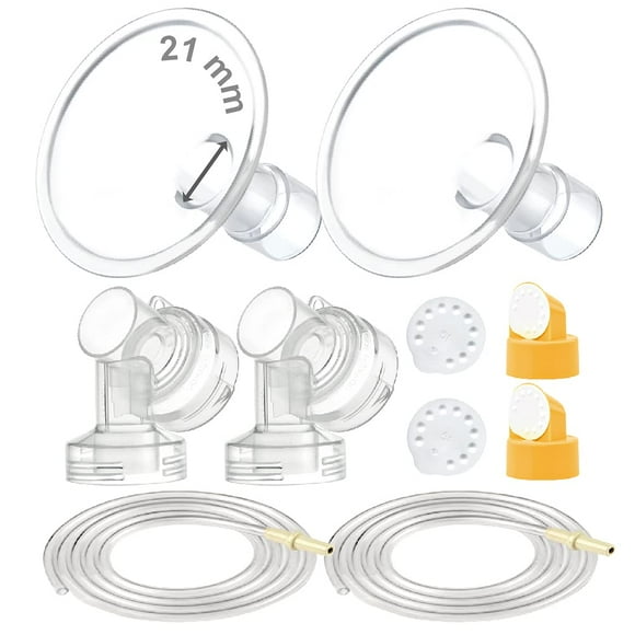 Kit de extractor de leche Maymom, tubo de válvula de protección de dos piezas de 21 mm