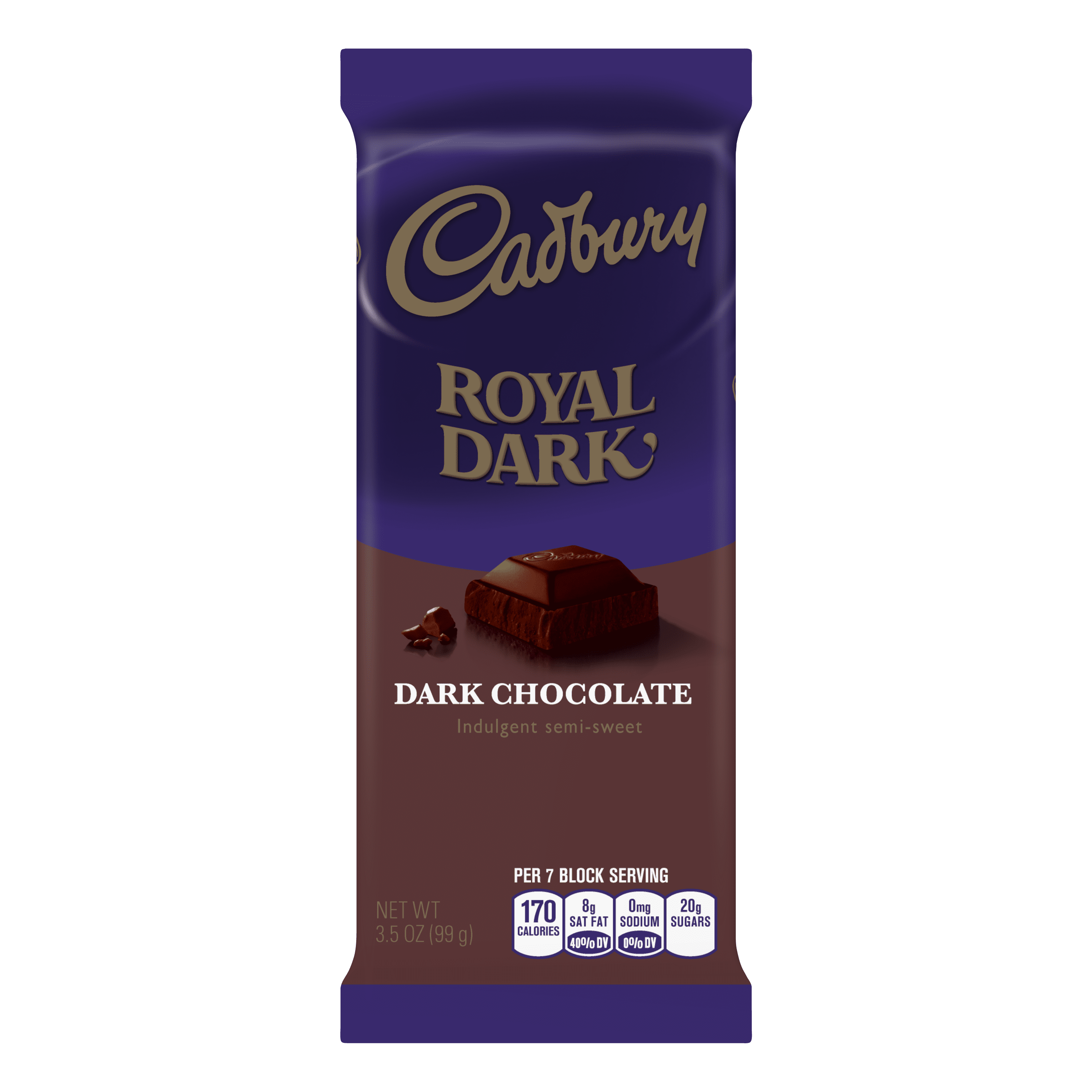 Cadbury, Royal Dark Chocolate Candy Bar Box, 3.5 Oz., 14 Ct.