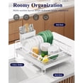 Dish Drying Rack for Kitchen Counter, 12.7''W x 16.7''L, White ...