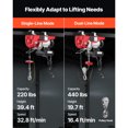 thumbnail image 3 of KFFKFF Cordless Electric Lift, 440 lbs 110V Metal Wire Pulley with Cordless Remote Command, 40ft Solo Cable Elevation & Genuine Copper Engine, Suitable for Garage Storage Facility Factory, 3 of 9