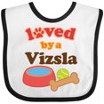thumbnail image 3 of Inktastic Vizsla Loved by a (Dog Breed) Boys or Girls Baby Bib, 3 of 4