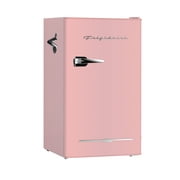 Frigidaire 3.2 Cu. ft. Retro Compact Refrigerator with Chiller Compartment, Mini Fridge with Side Bottle Opener, Pink