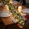 thumbnail image 4 of Clearance! Snow Christmas Norfolk Pine Garland, 6 FT Real Touch Faux Garlands with LED, Christmas Decor, 4 of 7