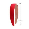 thumbnail image 2 of Vintage Handmade Colorful Satin Wide Edged Headbands | DIY Fashion Hair Accessories | Retro Style Hair Bands | Soft Satin Headwear for Women(Pink), 2 of 2
