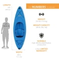 thumbnail image 2 of Lifetime Pacer 80 Kayak (Paddle Included) - Dragonfly Blue - 91112, 2 of 7